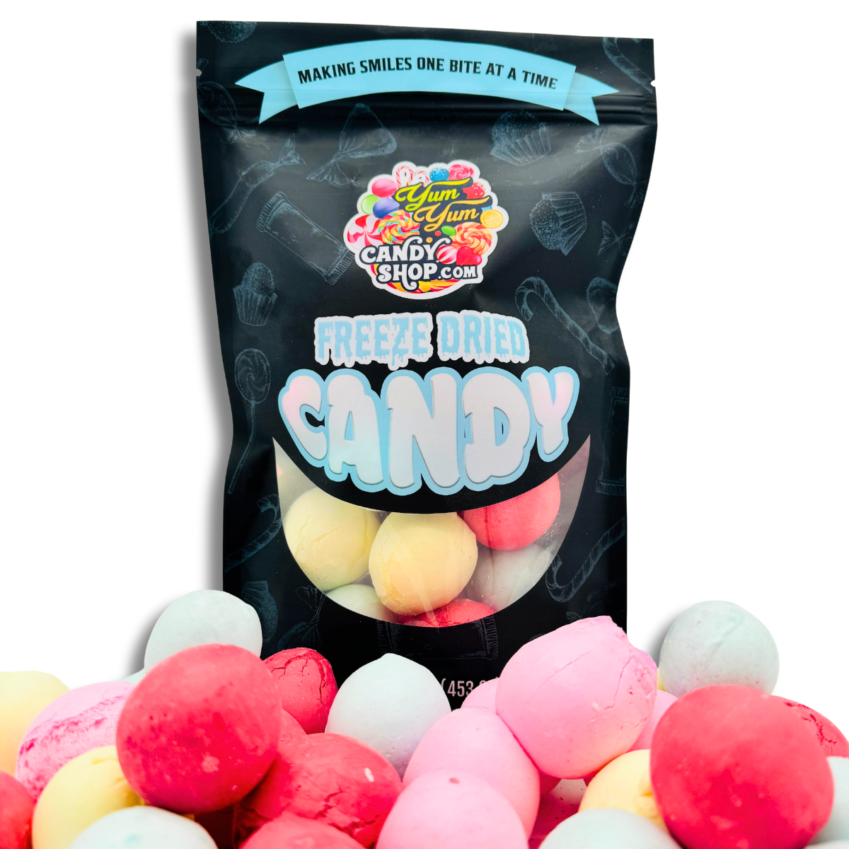 Summer Mix Freeze Dried Salt Water Taffy Candy Blend Licorice, Cotton Candy, Popcorn, & Bubble Gum