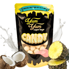 Yum Yum Candy Shop bag with coconut and pineapple